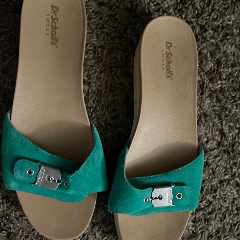 Dr. Scholl's Women's Green Slide Sandals